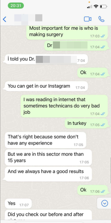 whats app klinika przeszczepu włosów